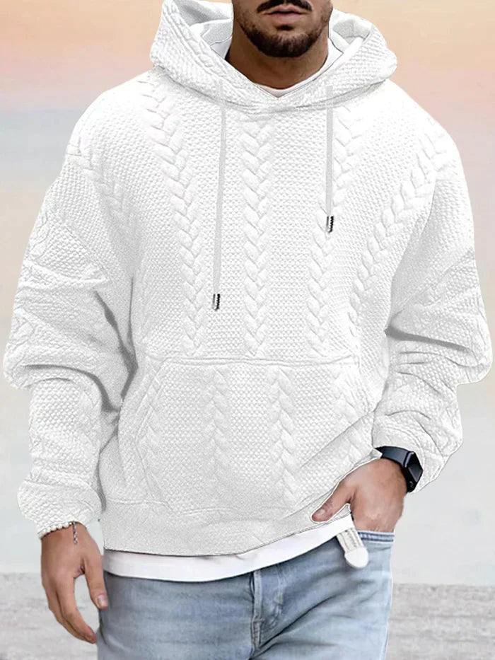 Texturierter, weit geschnittener Kapuzenpullover - DOMINIC