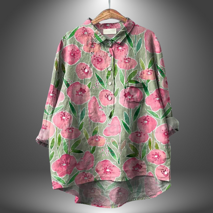 Virginia | Artisan Floral Shirt für Frauen
