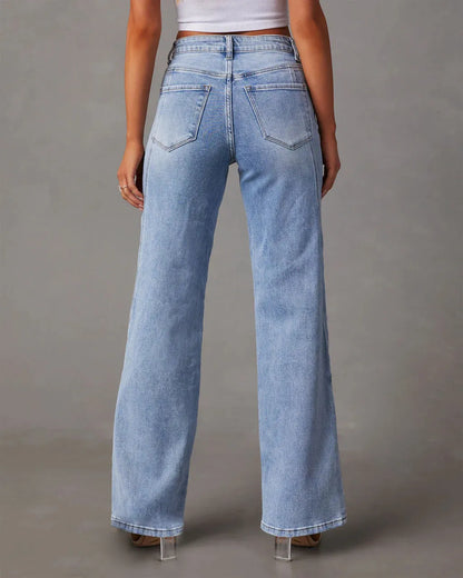 Delia™ | Essential Denim Straight-Cut Jeans