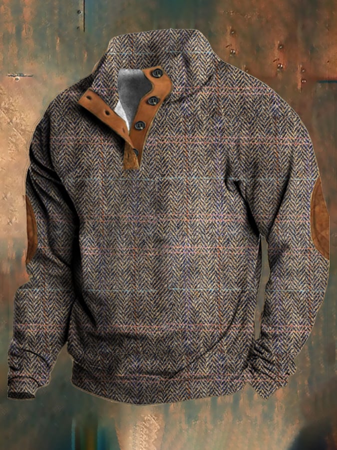 Max™ - Retro Plaid Herren Sweatshirt