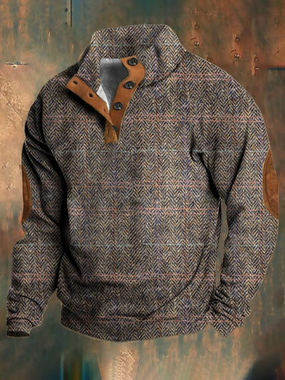 Max™ - Retro Plaid Herren Sweatshirt