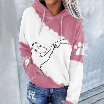 Trendy, lässiger Hoodie mit digitalem Druck
