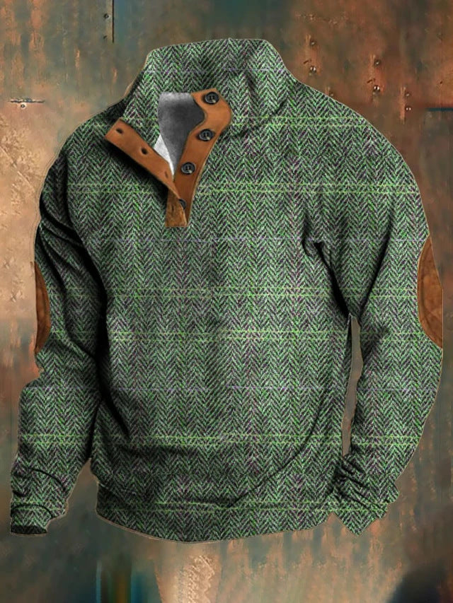 Max™ - Retro Plaid Herren Sweatshirt