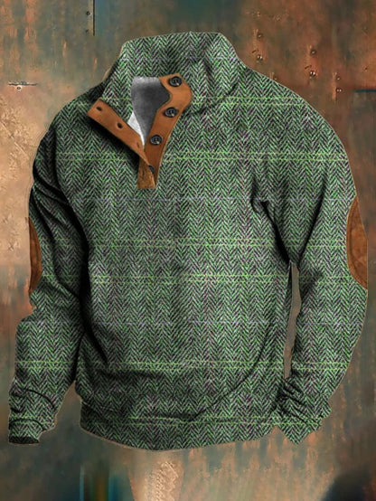 Max™ - Retro Plaid Herren Sweatshirt